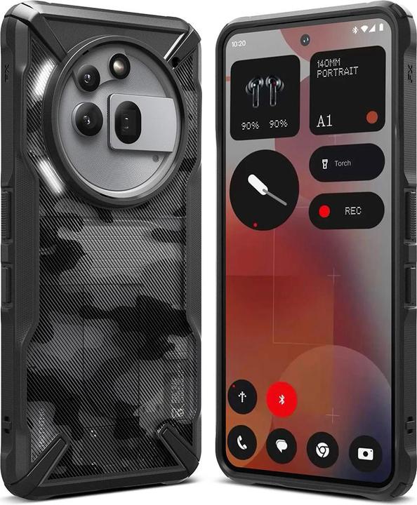 Actual product image Ringke - Fusion X Design - Nothing Phone (3a) Pro - Camo Black (Nothing Phone (3a) Pro)