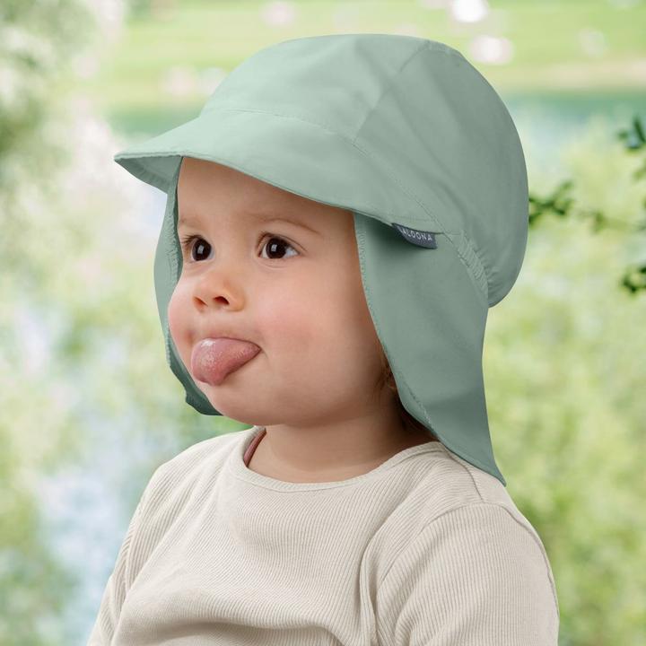 Immagine prodotto La Loona Berretti e cappelli per bambini LaLoona con protezione del collo UPF 80 - verde salvia - (50, 51)