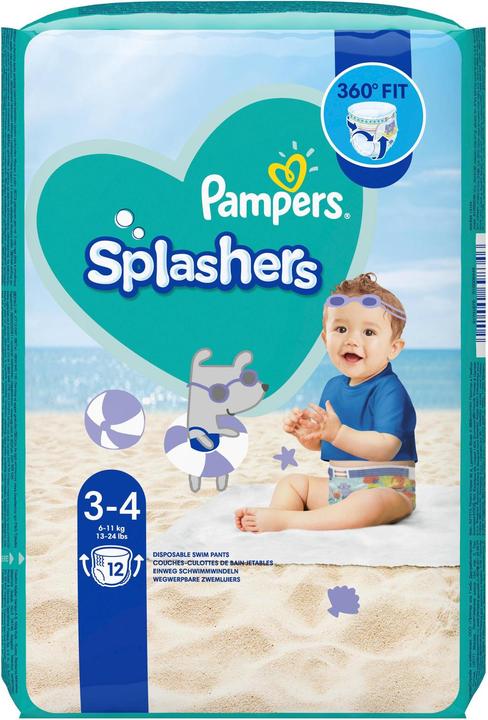 Image du produit Pampers Splashers (Taille 3, Taille 4, Pack, 12 pièce(s))