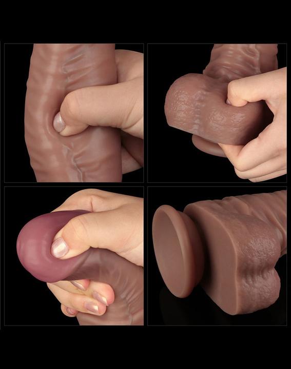 Actual product image Lovetoy Nature Cock 16" Dual Laye Bendable Cock XXL