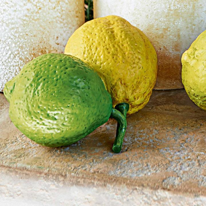Produktbild Loberon Deko-Zitrusfrucht 2er Set Ginny gelb (12 cm)