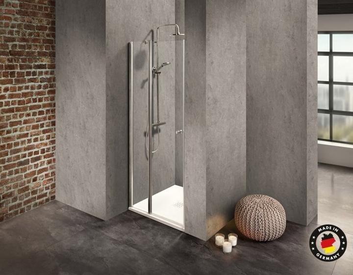 Actual product image Dusbad Shower cubicle/shower enclosure Vital 2 swing door on fixed part for alcove shower (75 cm, 75 cm)