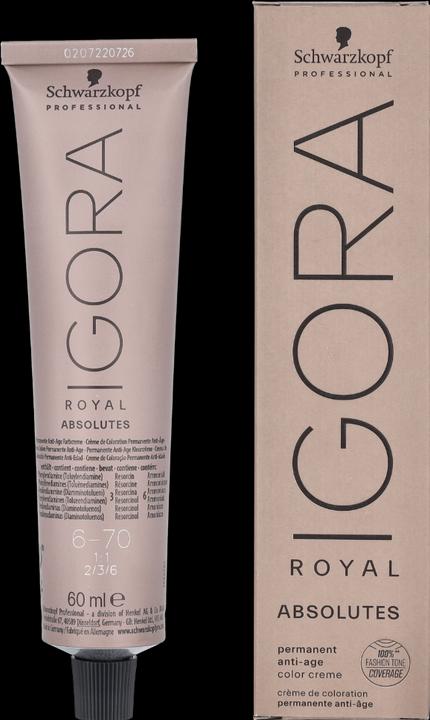 Produktbild Schwarzkopf Professional Igora Royal Absolutes Age Blend (6-70 Dunkelblond Kupfer Natur)