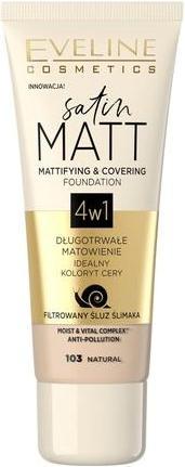 Actual product image Eveline EVELINE Satin Matt Foundation matujący podkład do twarzy 103 Natural 30ml