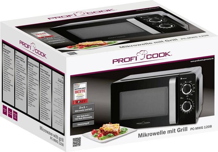 Actual product image Bomann PC-MWG 1208 Arbeitsplatte Grill-Mikrowelle, Edelstahl (17 l)
