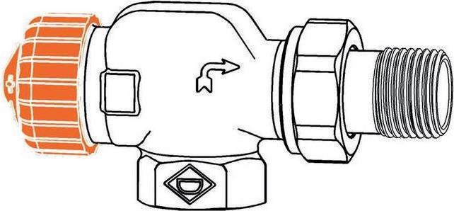 Actual product image Heimeier Thermostat lower part Eclipse 3/8" Axialfrom 3930-01.000
