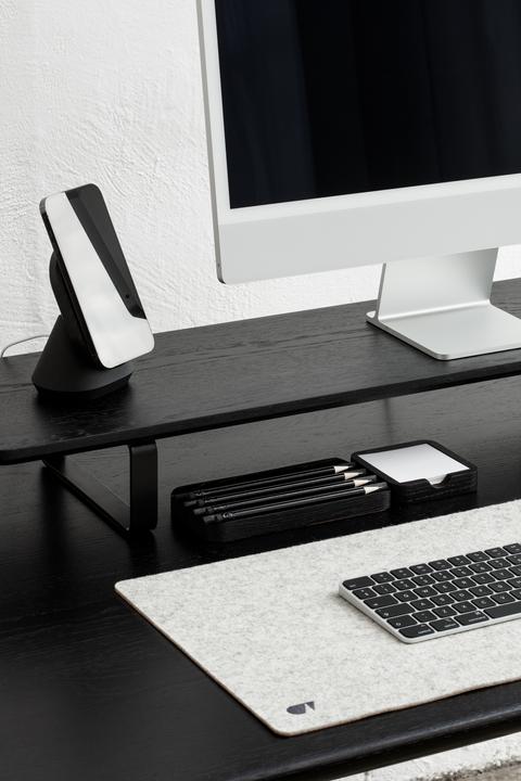 Actual product image Oakywood Pen Tray (OakyBlocks) - wooden office tray for writing tools - color Black -