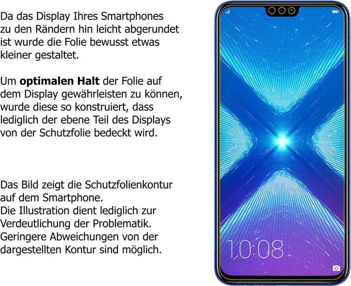 Actual product image Dipos Screen Protector Anti-Glare (4 Piece, Honor 8X)