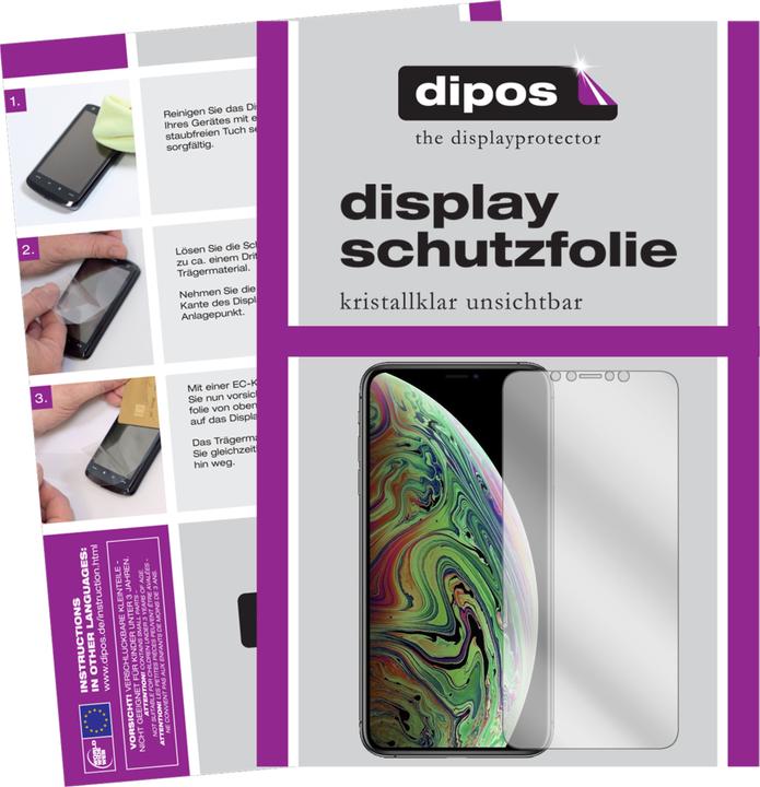 Dipos Displayschutzfolie Crystalclear (1 Stück, Apple iPhone XS Max)
