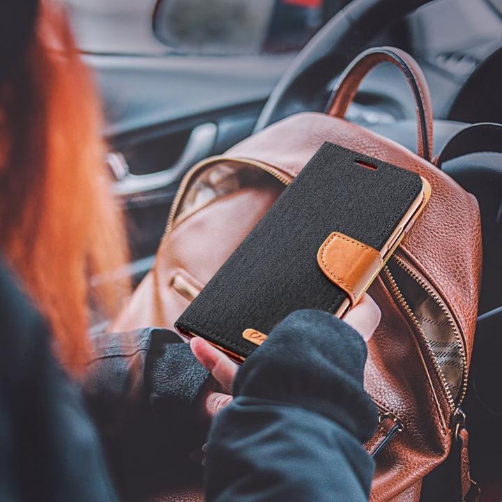 Actual product image OEM Back panel cover CANVAS Book case for SAMSUNG A54 5G black (Samsung Galaxy A54 5G)