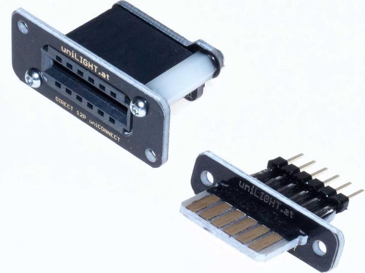 Produktbild Unilight direktsteckverbindung header mit 6 primä polen, bausatz, 2pcs, uni kontaktleiste