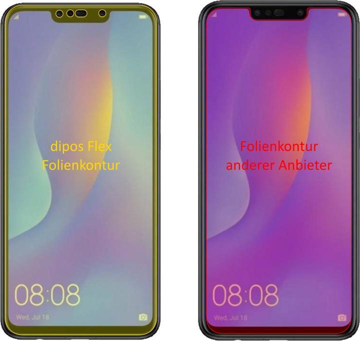 Actual product image Dipos Screen Protector Full-Cover 3D (2 Piece, Huawei P Smart+)