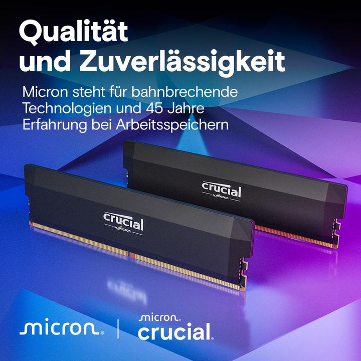 Actual product image Crucial Pro Overclocking (2 x 16GB, 6000 MHz, DDR5 RAM, U-DIMM)