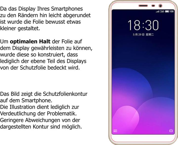 Image du produit Dipos Film de Protection d’écran Anti-Shock (2 pièce(s), Meizu M6T)