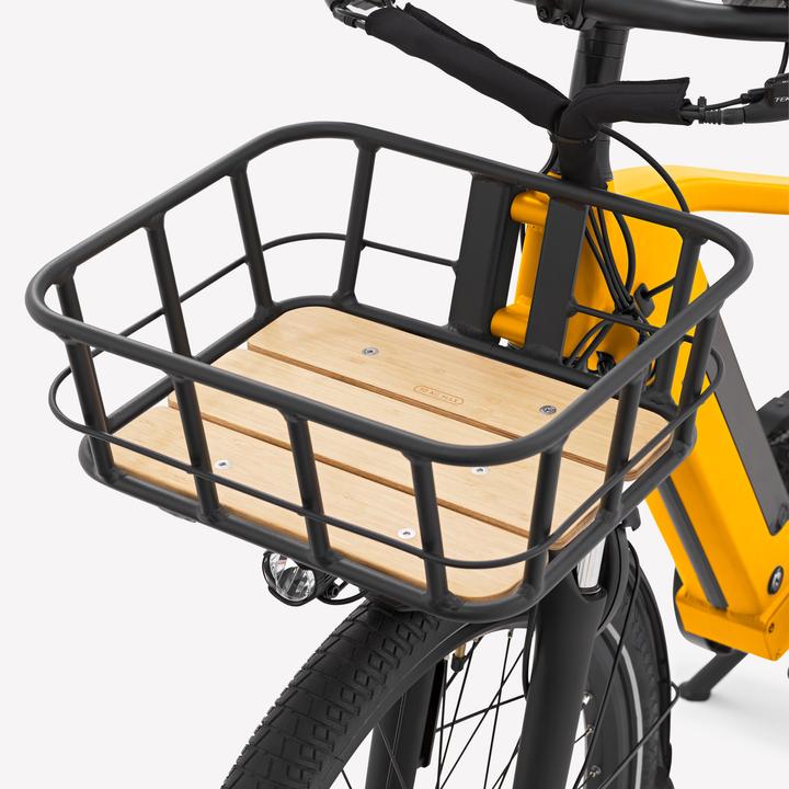 Actual product image Btwin E-cargo bike Cargobike R500E Longtail V2 yellow (44 cm)