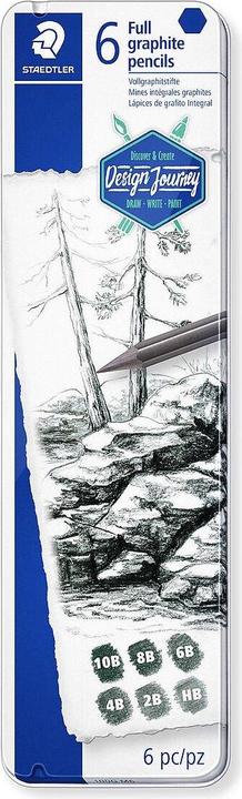 Produktbild Staedtler Mars Lumograph pure graphite 100G Vollgraphitstifte (6.80 mm, 2B, 4B, 6B, 8B, 6 x)