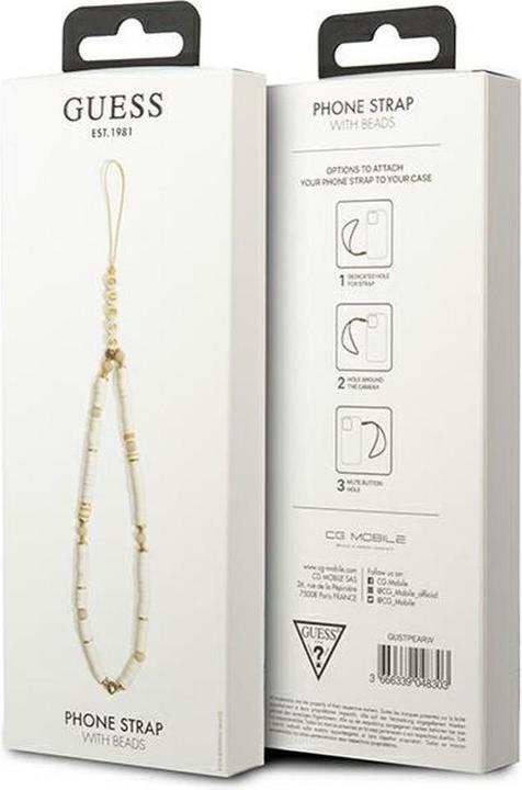 Immagine prodotto Guess zawieska GUUSTPEARW Cinturino per cellulare Bianco/Bianco Perline Heishi