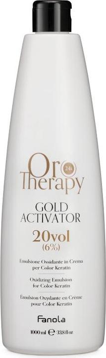 Fanola Oro Therapy Gold Activator - Oxidizing Emulsion Cream for Color Keratin 20vol 6% 1000ml