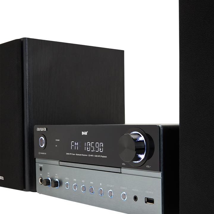 Actual product image Aiwa MSBTU-700 mikrojärjestelmä, hopea (Bluetooth, CD player, 1x 25 W)