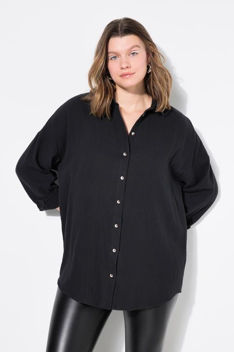Produktbild Studio Untold Musselin Bluse, oversized, Hemdkragen, Langarm (46, 48)