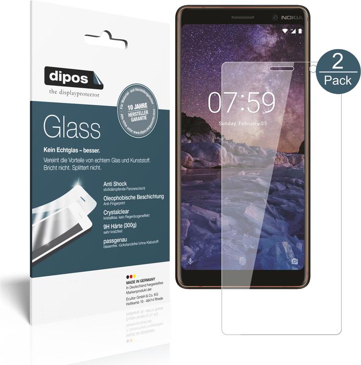 Actual product image Dipos Screen Protector Anti-Shock (2 Piece, Nokia 7 Plus)