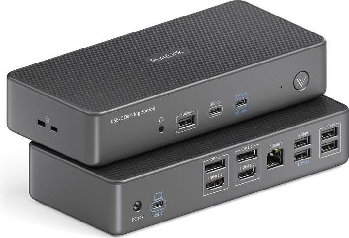 Image du produit Purelink Vuelogic Display Link Dock USB 3.2 Gen2 100W 10Gbp (USB-C, 14 Ports)