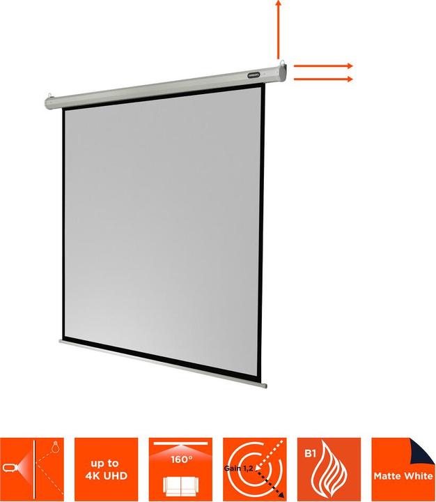 Actual product image Celexon Economy electric screen - screen - ceiling mounting possible, suitable for wall mounting (120", 1:1)