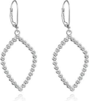 Agato Sparkling silver earrings with zircons AGUC3505