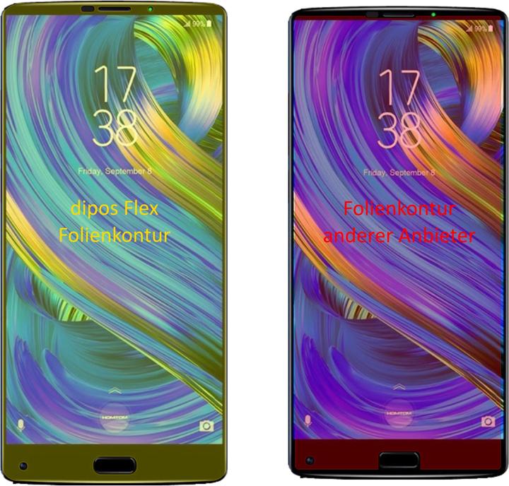 Produktbild Dipos Displayschutzfolie Full-Cover 3D (3 Stück, Homtom S9 Plus)