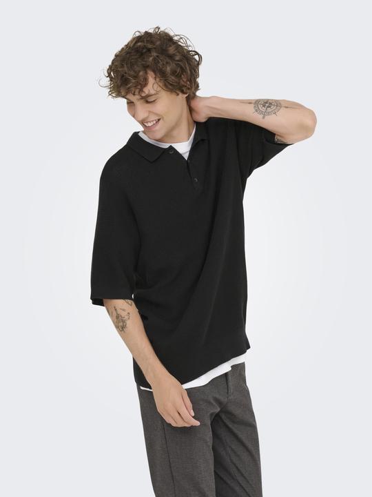 Actual product image Only & Sons ONSJAMES Gestricktes Poloshirt Polo (XS)