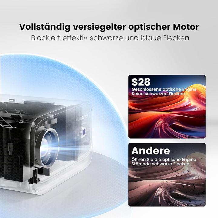 Produktbild Putrims S28 Mini Beamer mit Fernbedienung, Full HD, 1080P (Full HD)