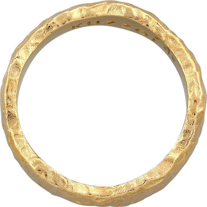 Image du produit Kuzzoi Bague Hommes Bandeau Structure Organique 925 Argent (62, Argent 925)