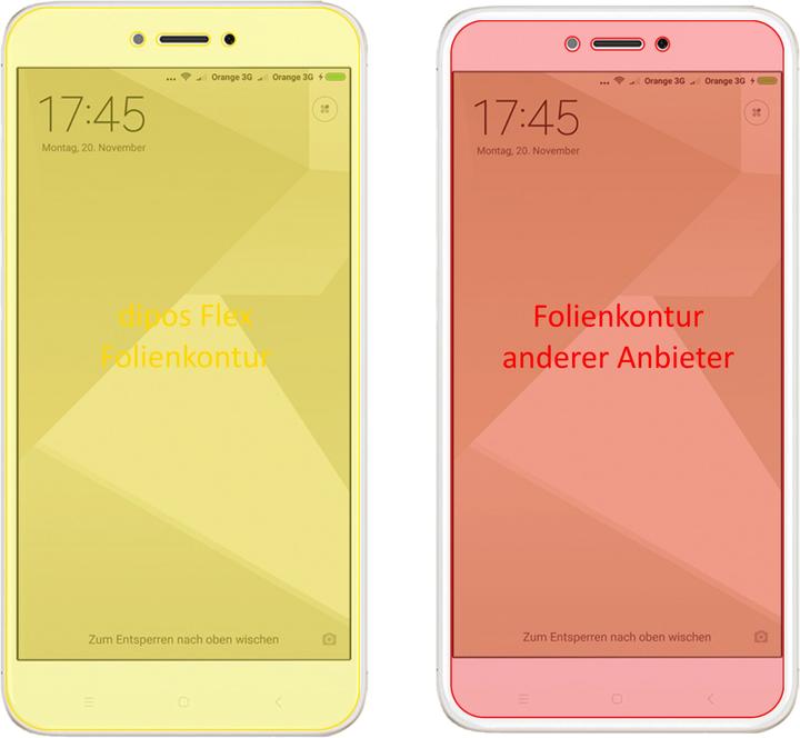 Produktbild Dipos Displayschutzfolie Full-Cover 3D (3 Stück, Xiaomi Redmi 4X)