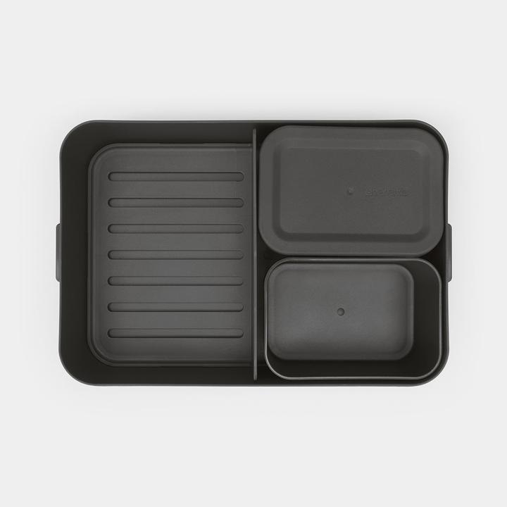 Image du produit Brabantia Boîte à lunch Make & Take 25.5 x 16.7 x 6.2 cm, Gris foncé