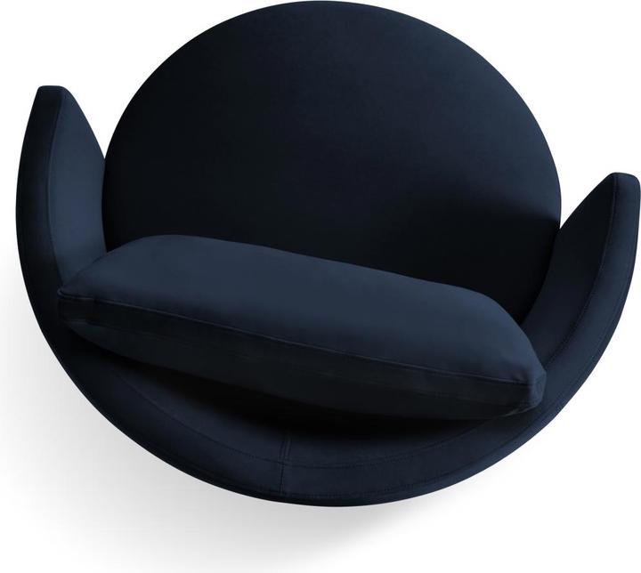 Image du produit Micadoni Fauteuil Pivotant en Velours, "Bliss", 1 Place, 92x92x75 Fabriqué en Europe