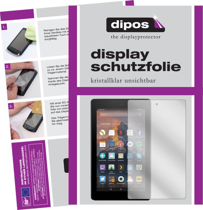 Actual product image Dipos Screen Protector Crystalclear (2 Piece, Amazon Fire 7 (2017))