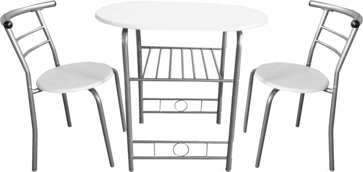 Produktbild HTI-Living Tischgruppe Weiss Merit (80 x 53 x 74 cm)
