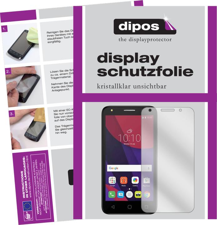 Actual product image Dipos Screen Protector Crystalclear (2 Piece, Alcatel Pixi 4)