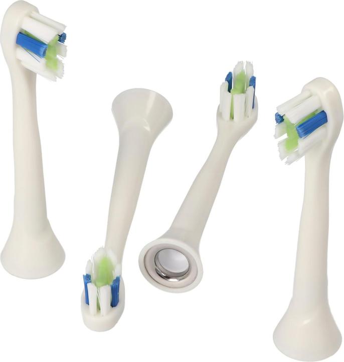 AccuCell Zahnbürstenkopf Mini Cleaning Brush für elektrische Zahnbürsten von Philips, 4 Stück (4 x)