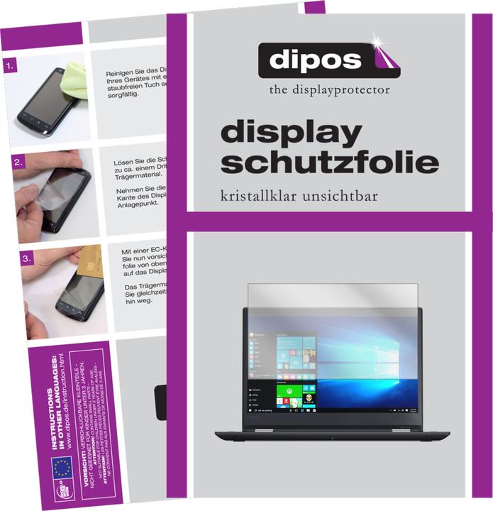 Actual product image Dipos Screen Protector Crystalclear (2 Piece, Lenovo ThinkPad Yoga 370)