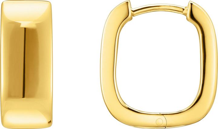 Thomas Sabo Creolen mit eckiger Form (750 Gelbgold Vergoldung, 925 Sterlingsilber)