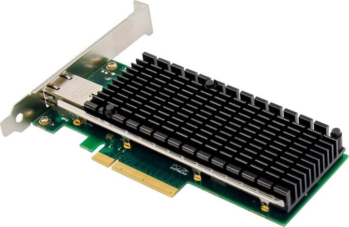 Actual product image InLine 10 Gigabit network card, 1x RJ45 10Gb/s, PCIe x8, incl. low profile slot bracket (PCIe)