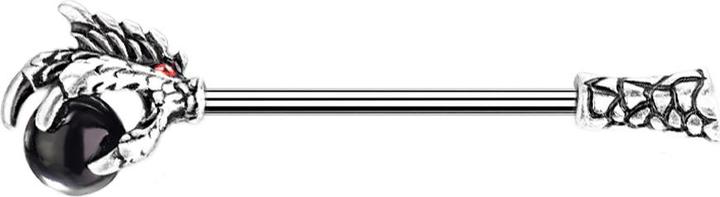 Image du produit Star Piercing Barbell silber Drachenklaue mit Kugel (Laiton, Acier chirurgical 316L)
