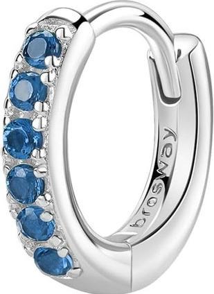 Brosway Fancy Freedom Blue FFB80 silver hoop single earring