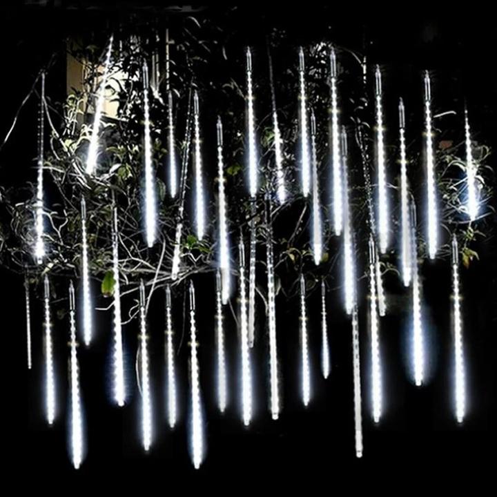 Actual product image Hermex LED-Lichterkette Girlande Weihnachtslichter Meteor Regentropfen Weiss (2.80 m)
