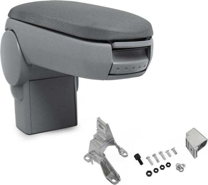 Pro-Tec Centre armrest Golf 4, Bora, Beetle with storage compartment textile grey