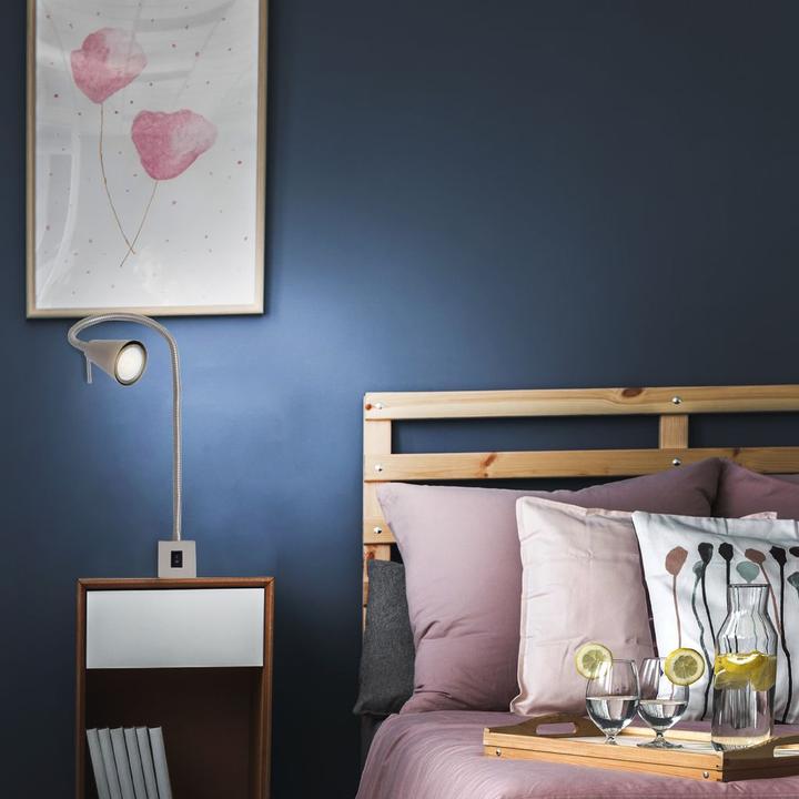 Produktbild Briloner 2er Set LED Bettleuchte Schlafzimmer Wohnzimmer Matt-Nickel