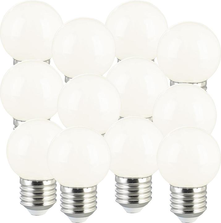Produktbild Luminea 12er-Set LED-Lampen (E27, 1 W, 50 lm, 12 x, G)