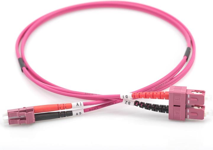 Actual product image Digitus FO patch cable LC/SC 50/125 7m multimode duplex OM4 RAL 4003 (7 m)