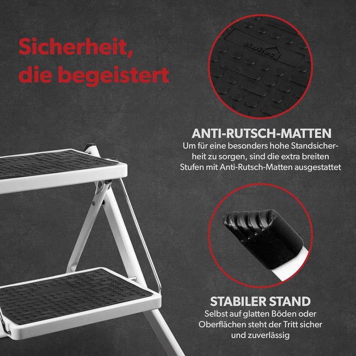 Produktbild Siwitec Klapptritt mit 2 Stufen (Trittleiter, Klapptritt, 49.50 cm)
